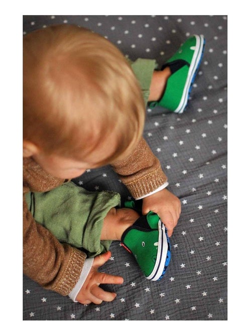 Soxo | chaussons doux pour bébé crocodile - Kiabi Soxo | chaussons doux pour bébé crocodile - Kiabi