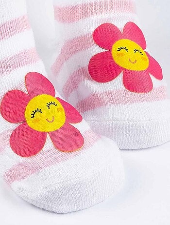 Soxo | lot de 3 paires de chaussettes rayées pastel