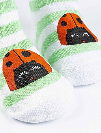 Soxo | lot de 3 paires de chaussettes rayées pastel
