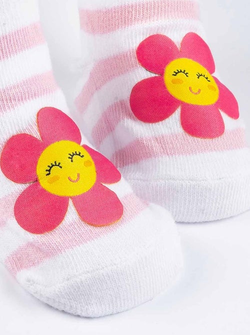 Soxo | lot de 3 paires de chaussettes rayées pastel - Kiabi