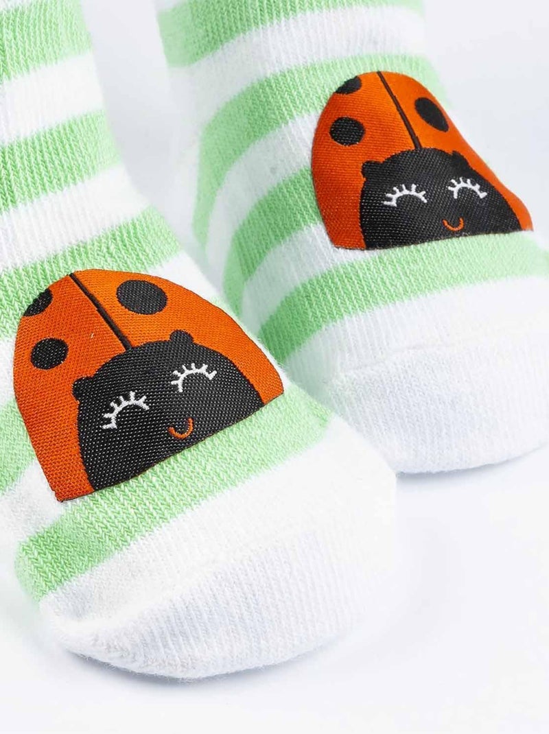 Soxo | lot de 3 paires de chaussettes rayées pastel Multicolore - Kiabi