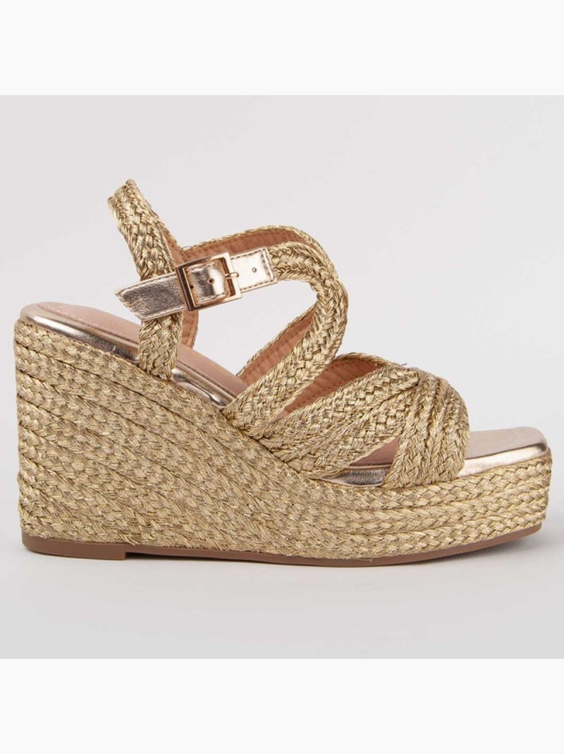 Sparto Sandaal Sleehak Synthetisch Materiaal Montevita Goud/Goudkleurig - Kiabi