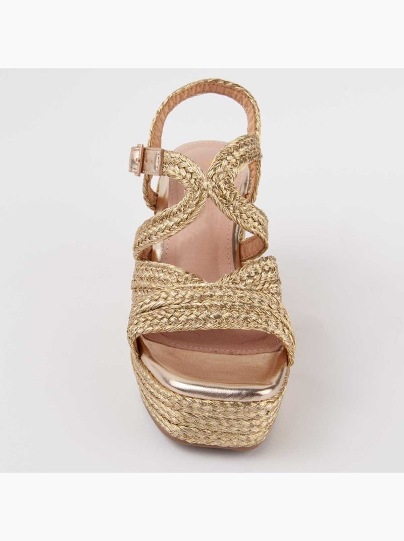 Sparto Sandaal Sleehak Synthetisch Materiaal Montevita Goud/Goudkleurig - Kiabi