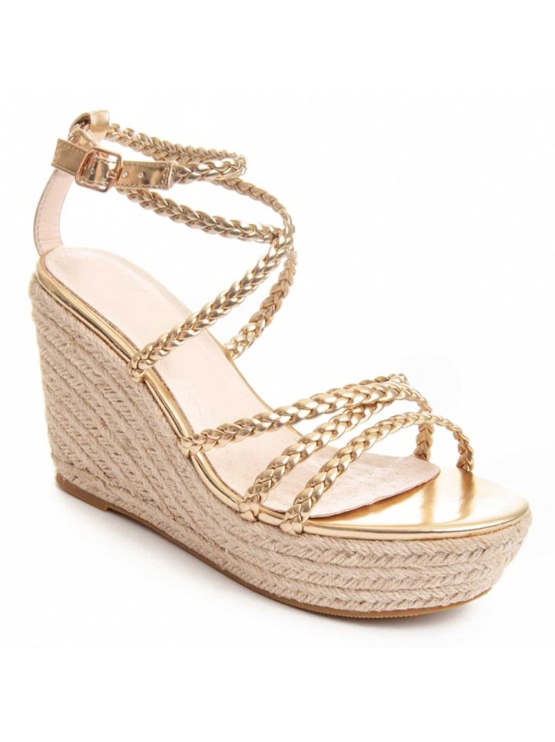 Sparto Sandaal Sleehak Synthetisch Materiaal Montevita Goud/Goudkleurig - Kiabi