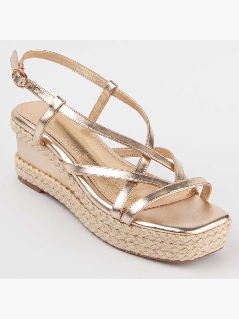 Sparto Sandaal Sleehak Synthetisch Materiaal Montevita Goud/Goudkleurig - Kiabi
