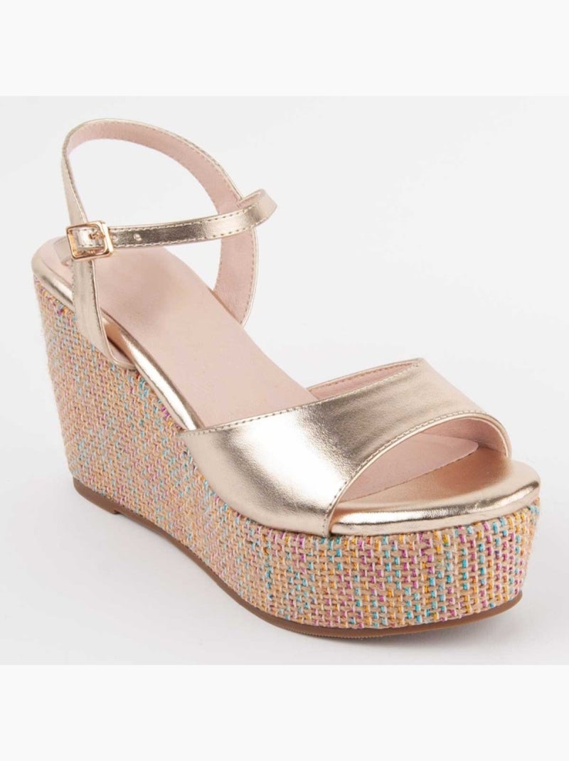 Sparto Sandaal Sleehak Synthetisch Materiaal Montevita Goud/Goudkleurig - Kiabi