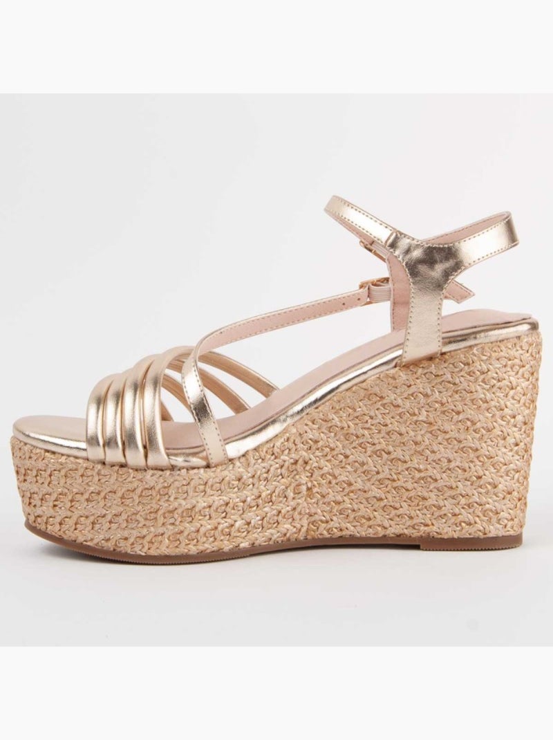 Sparto Sandaal Sleehak Synthetisch Materiaal Montevita Goud/Goudkleurig - Kiabi