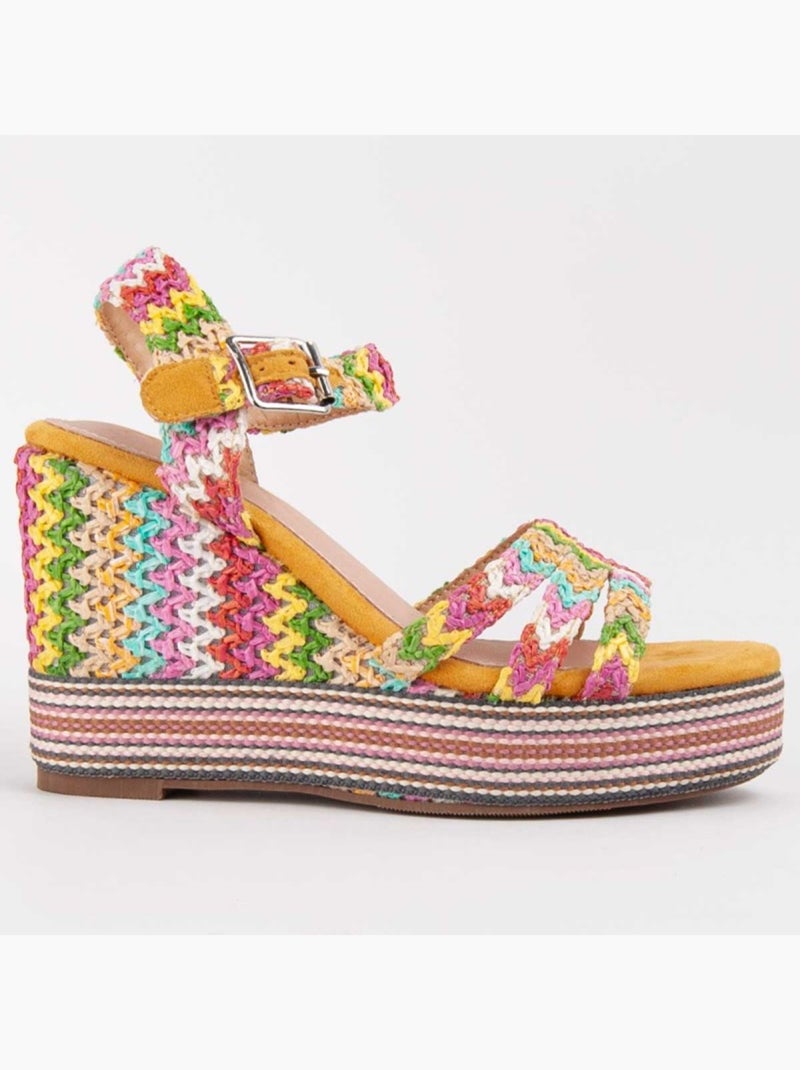 Sparto Sandaal Sleehak Synthetisch Materiaal Montevita Multicolor - Kiabi