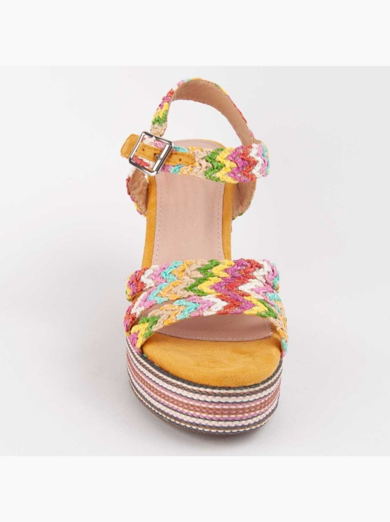Sparto Sandaal Sleehak Synthetisch Materiaal Montevita Multicolor - Kiabi