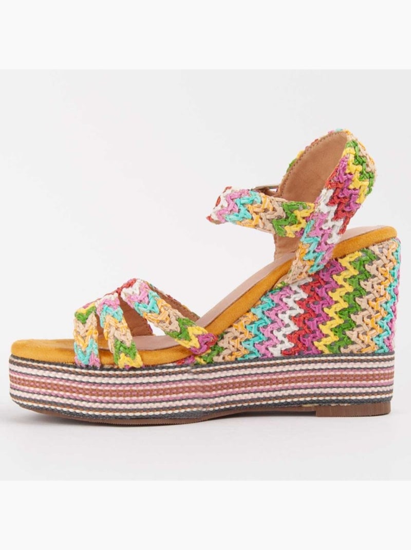 Sparto Sandaal Sleehak Synthetisch Materiaal Montevita Multicolor - Kiabi