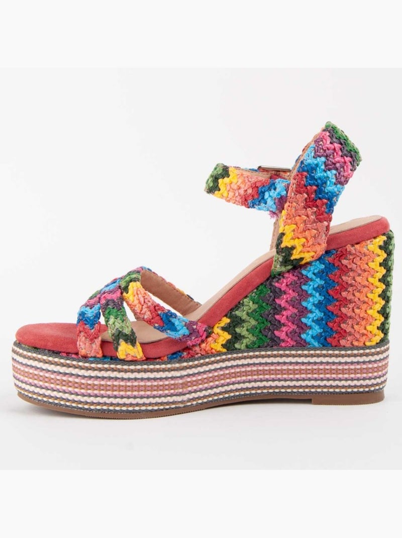 Sparto Sandaal Sleehak Synthetisch Materiaal Montevita Multicolor - Kiabi