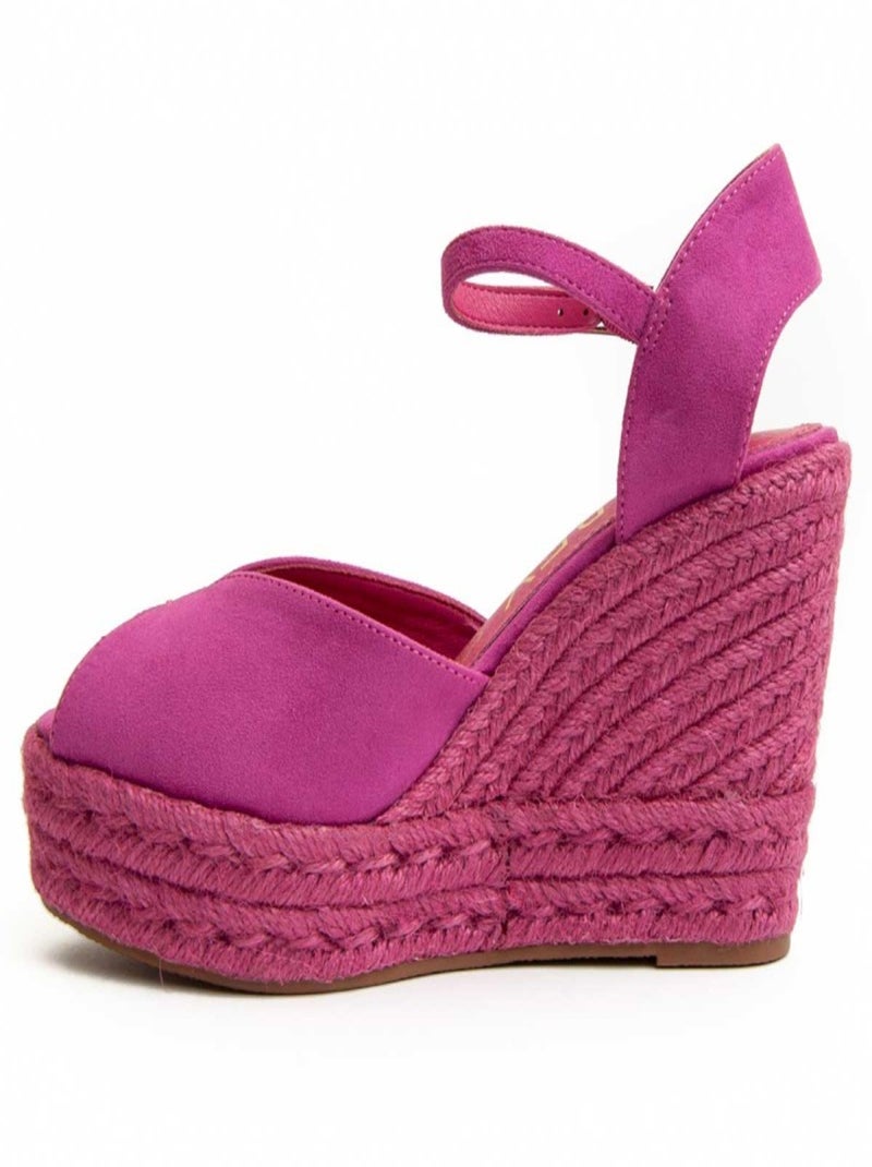 Sparto Sandaal Sleehak Synthetisch Materiaal Montevita Roze - Kiabi