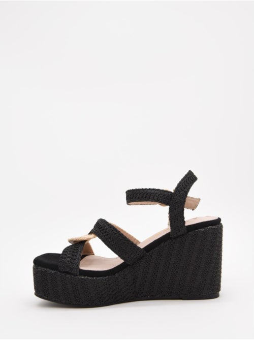 Sparto Sandal Met Wedge Materiale Sintetico Montevita - Kiabi