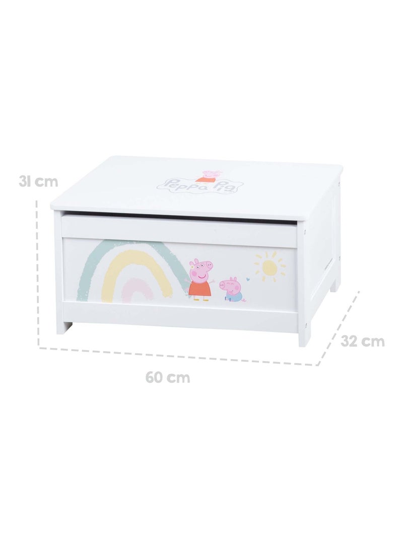 Speelgoedkist met soft-close 'Roba Peppa Pig' Wit Roze - Kiabi