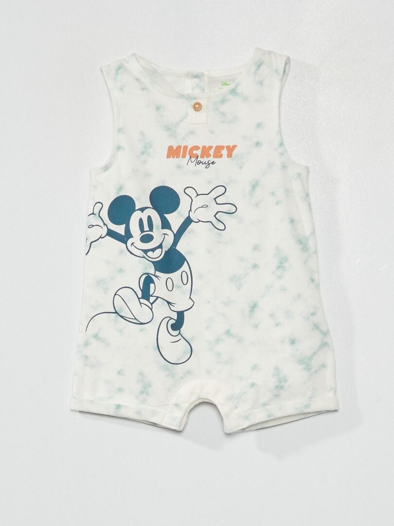 Speelpakje met tie-dyeprint 'Mickey Mouse' BLAUW - Kiabi