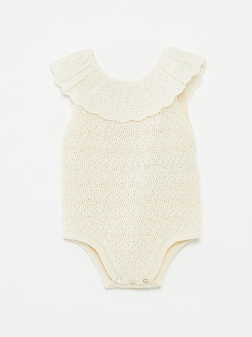 Speelpakje van tricot met kraagje - Kiabi