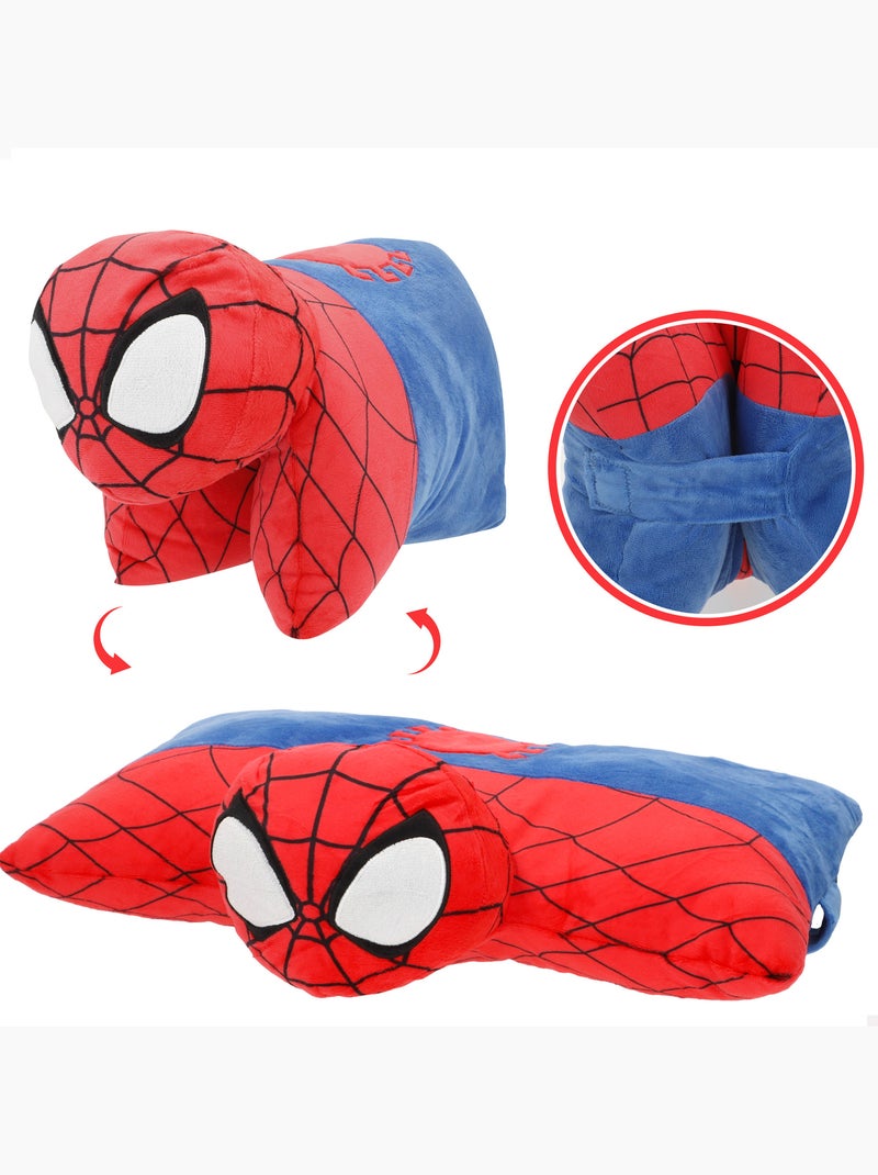 Spider-man 2-in-1 zacht en fluweelachtig pluche kussen Rood - Kiabi
