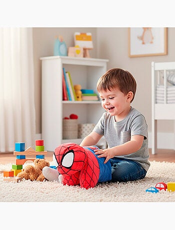 Spider-man coussin en peluche 2-en-1 doux et velouté