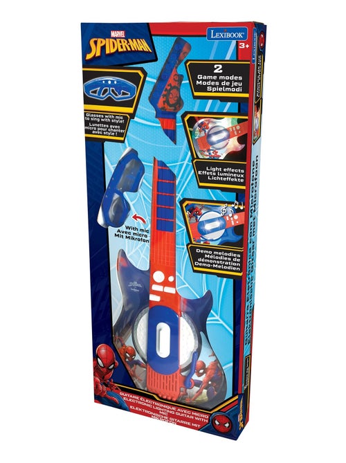 Spider-man electronic lighting gitaar met microfoon in glasses shape - Kiabi Spider-man electronic lighting gitaar met microfoon in glasses shape - Kiabi