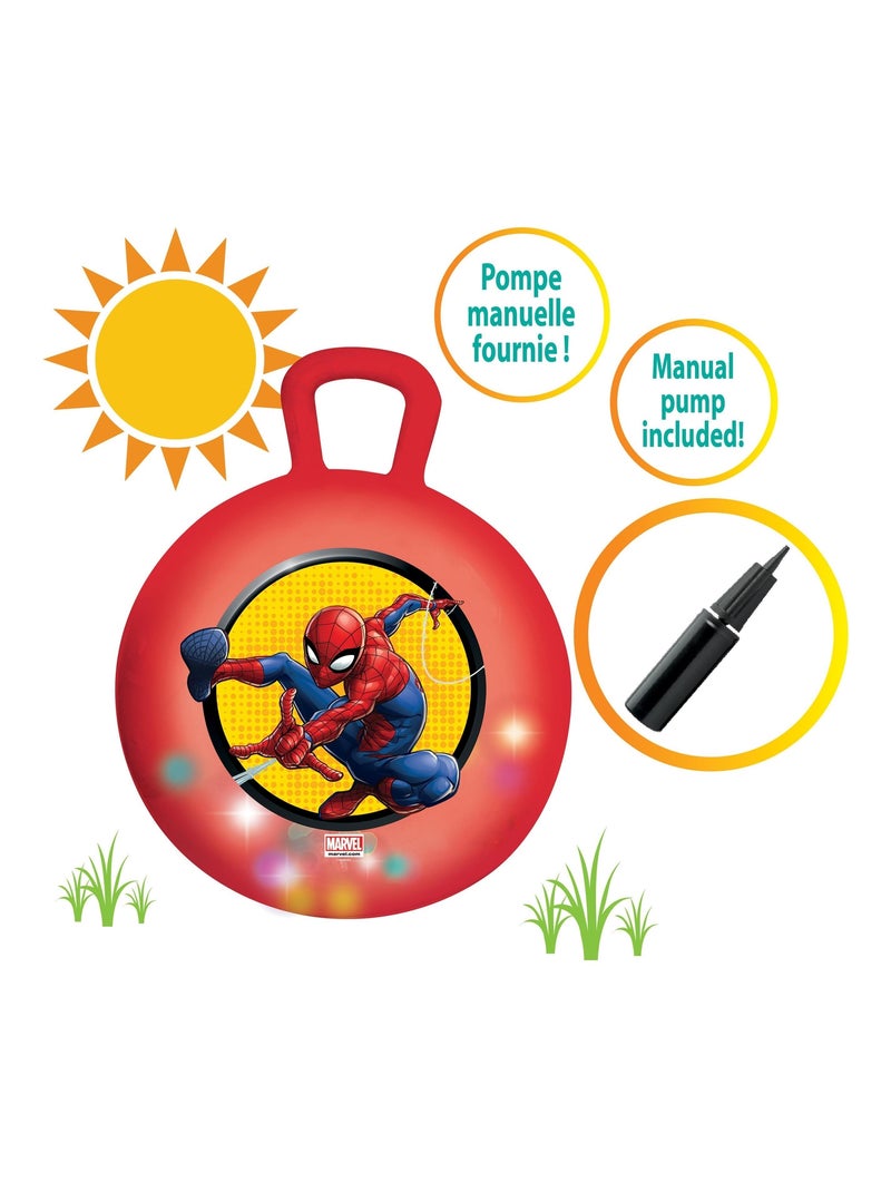 Spider-man elektronische opblaasbare skippybal 18' / 45cm Rood - Kiabi