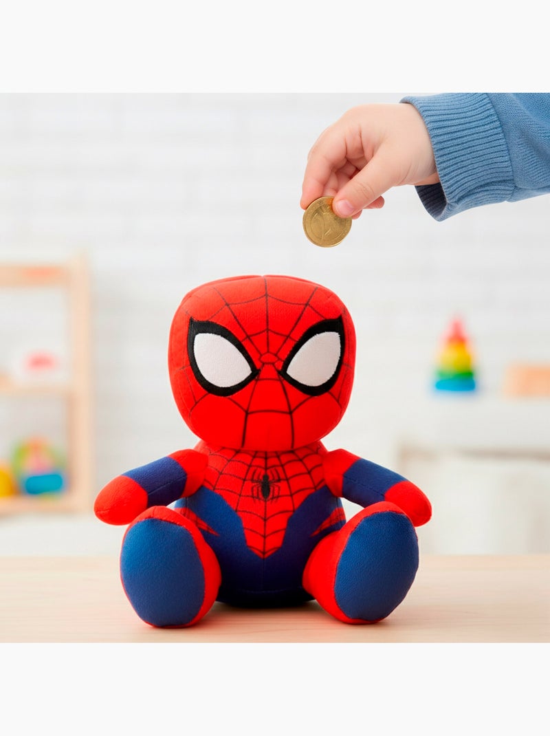 Spider-man pluche spaarpot voor kinderen, 20 cm Rood - Kiabi
