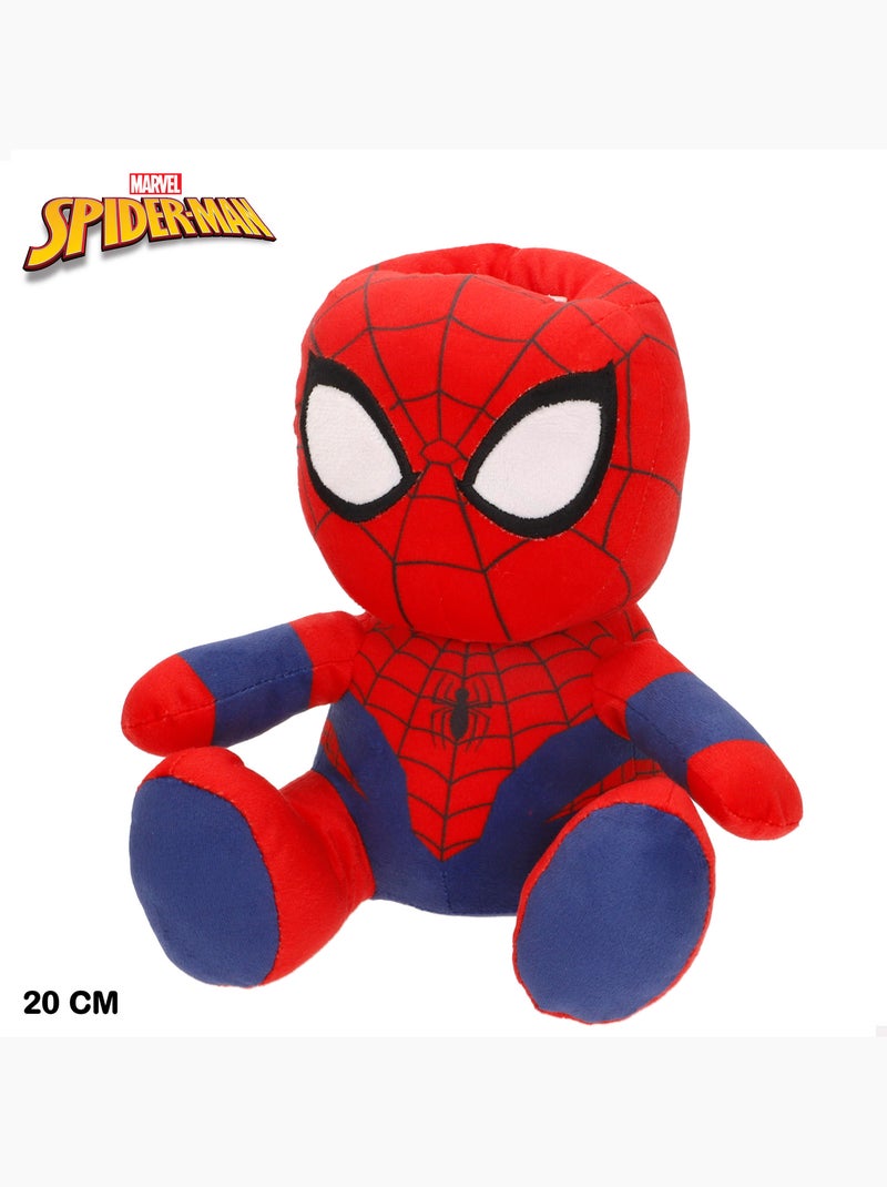 Spider-man pluche spaarpot voor kinderen, 20 cm Rood - Kiabi