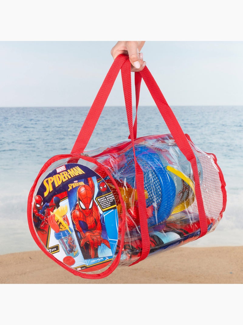 Spider-man strandemmerset met handdoek en tas. N.v.t. - Kiabi