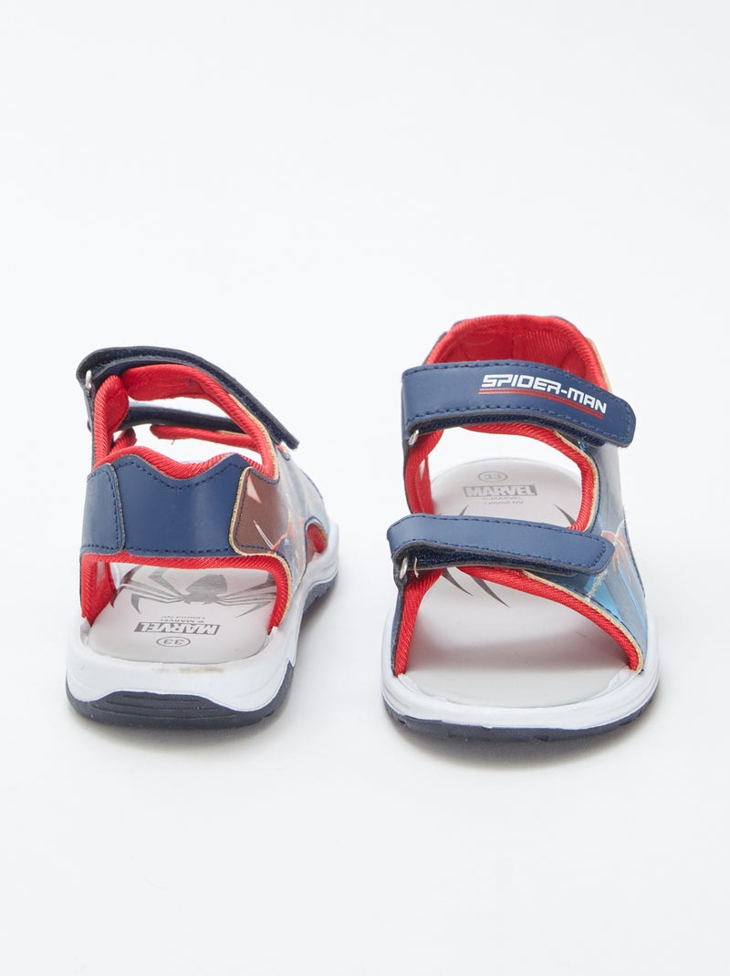 'Spider-Man'/'Marvel'-sandalen met klittenband BLAUW - Kiabi