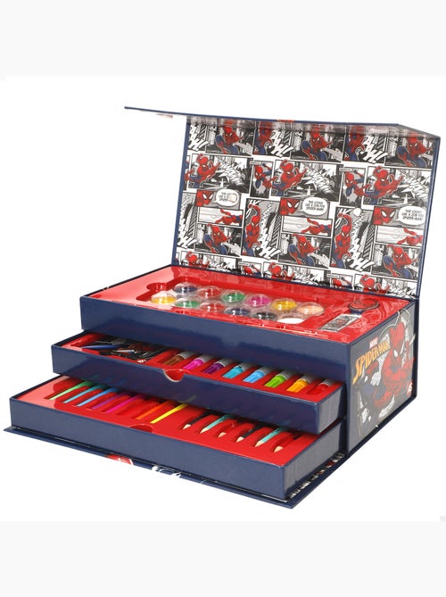 Spiderman coffret de dessin, format mallette, 50 pièces - Kiabi Spiderman coffret de dessin, format mallette, 50 pièces - Kiabi