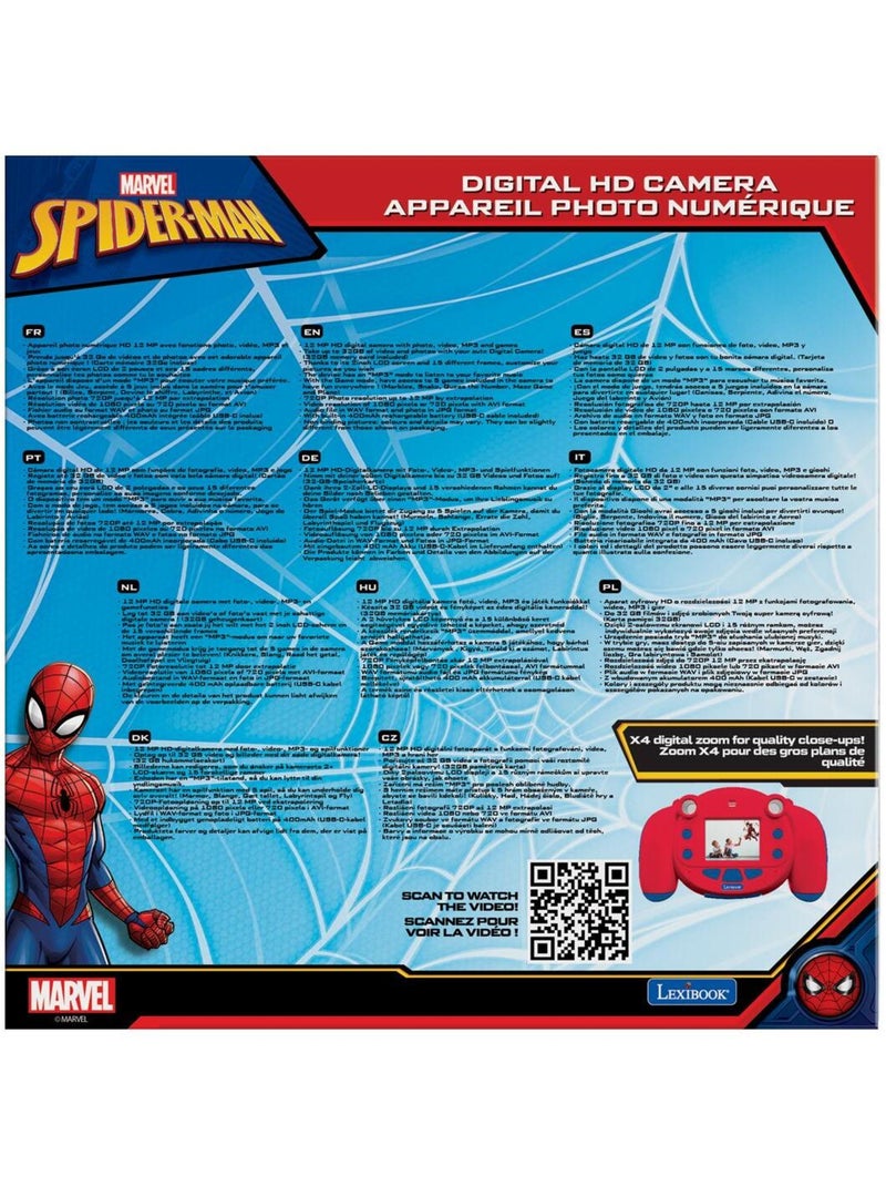 Spiderman starcam® digitale hd camera met sd-kaart Rood - Kiabi