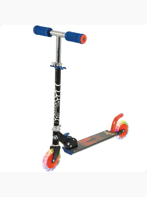 Spiderman trottinette pliante à 2 roues avec lumières - Kiabi