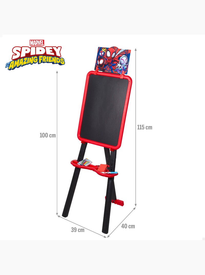 Spidey 2-in-1 dubbelzijdig schildersezel met standaard +3 jaar N.v.t. - Kiabi