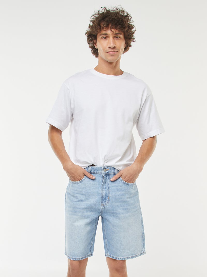Spijkerbermuda Blauw - Kiabi