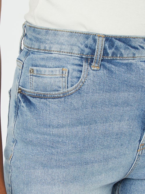 Spijkerbermuda met hoge taille - Kiabi