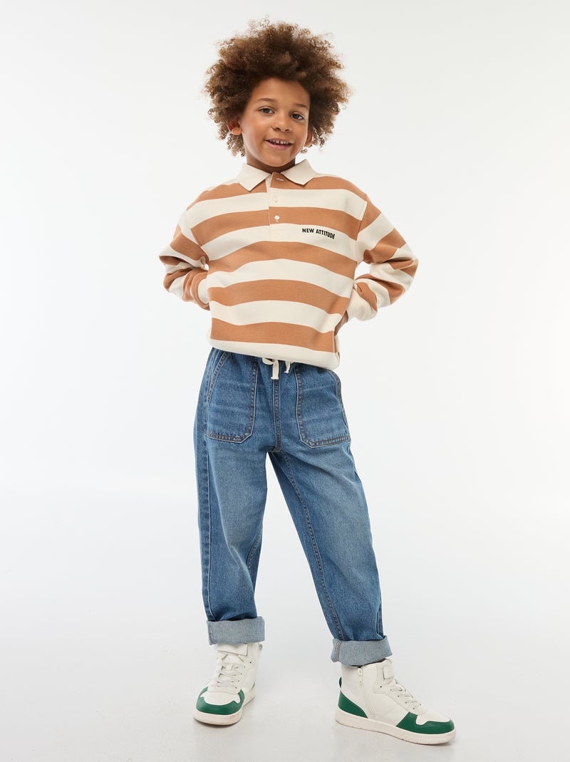 Spijkerbroek in joggingstijl Blauw - Kiabi