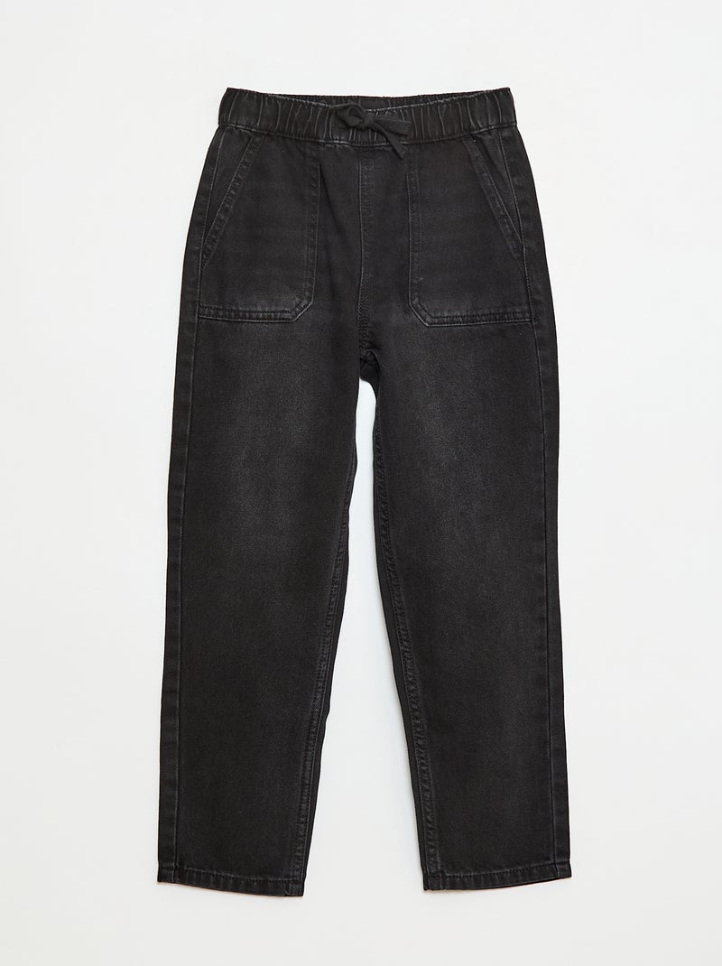 Spijkerbroek in joggingstijl Grijs - Kiabi
