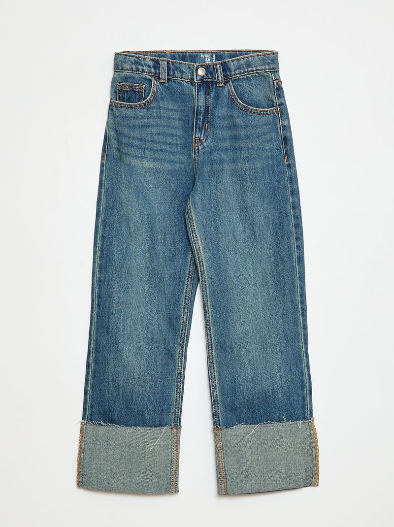 Spijkerbroek met destroy-effect Blauw - Kiabi