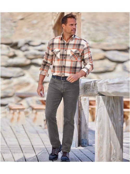 Spijkerbroek met half-elastische tailleband - atlas for men - Kiabi Spijkerbroek met half-elastische tailleband - atlas for men - Kiabi
