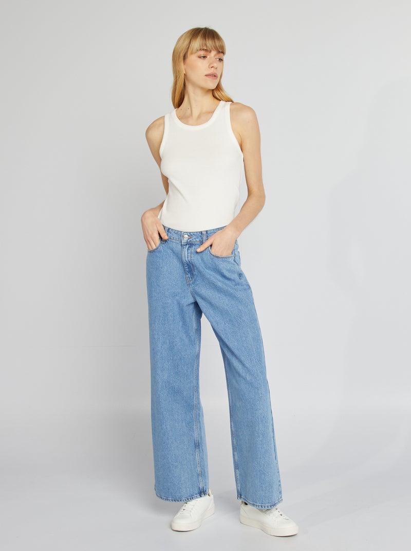 Spijkerbroek met wijde pijpen - L28 BLAUW - Kiabi