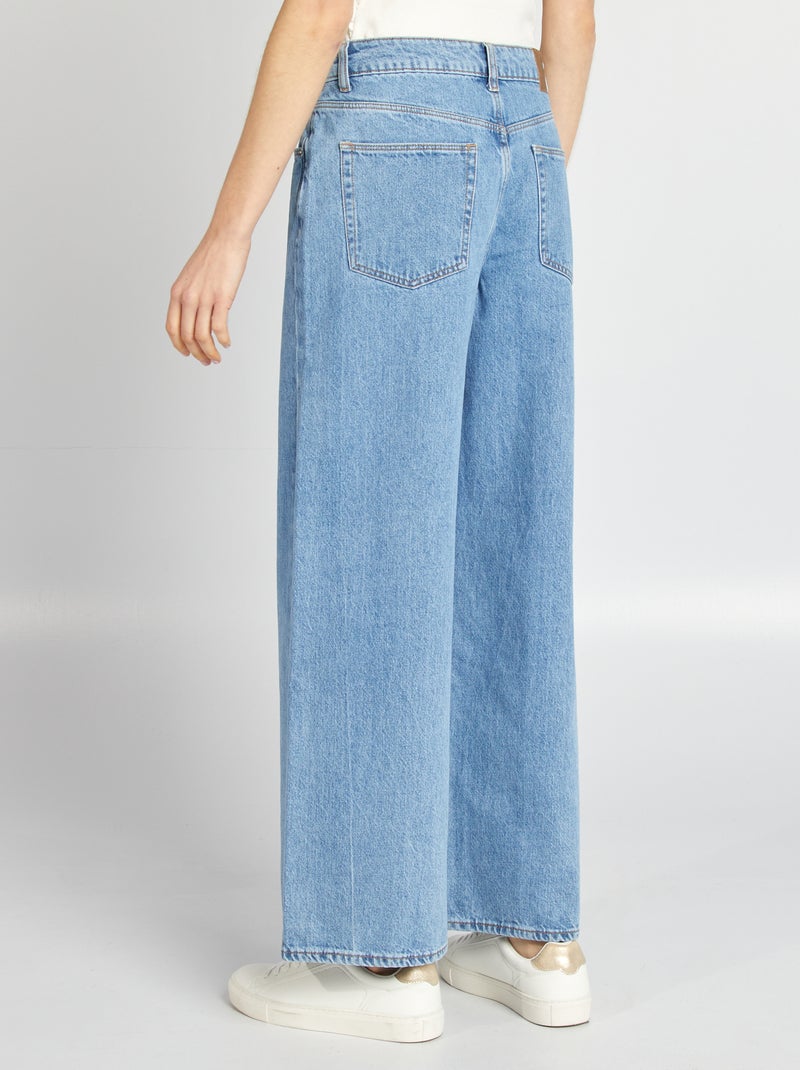 Spijkerbroek met wijde pijpen - L28 BLAUW - Kiabi