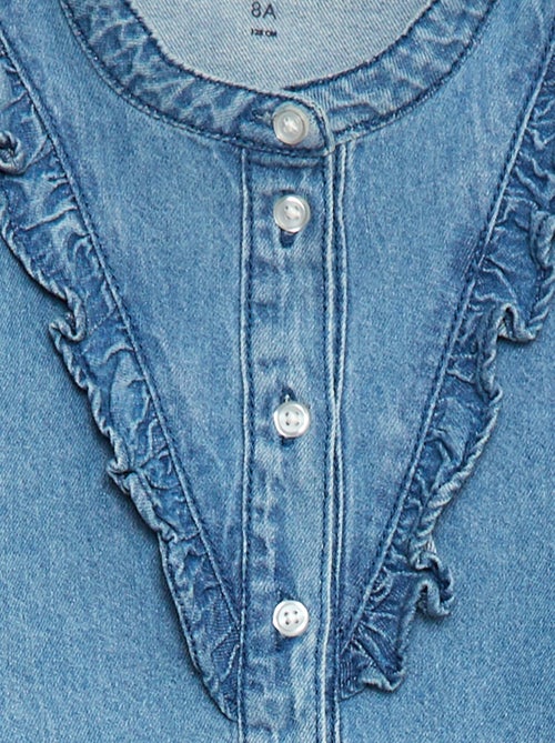 Spijkerhemd met ruchekraagje - Kiabi