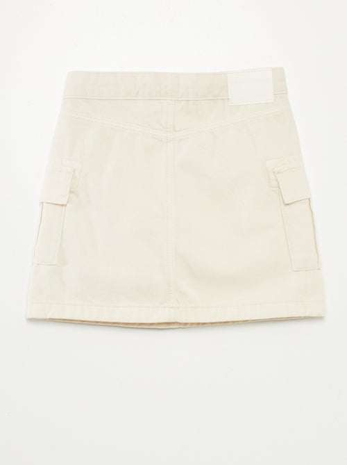 Spijkerrok met zakken met klepje - Kiabi