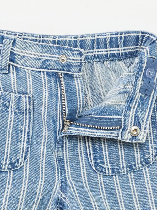 Spijkershort met hoge taille - Kiabi