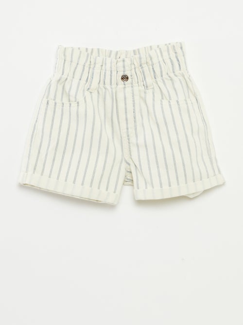 Spijkershort met omgeslagen pijpen - Kiabi