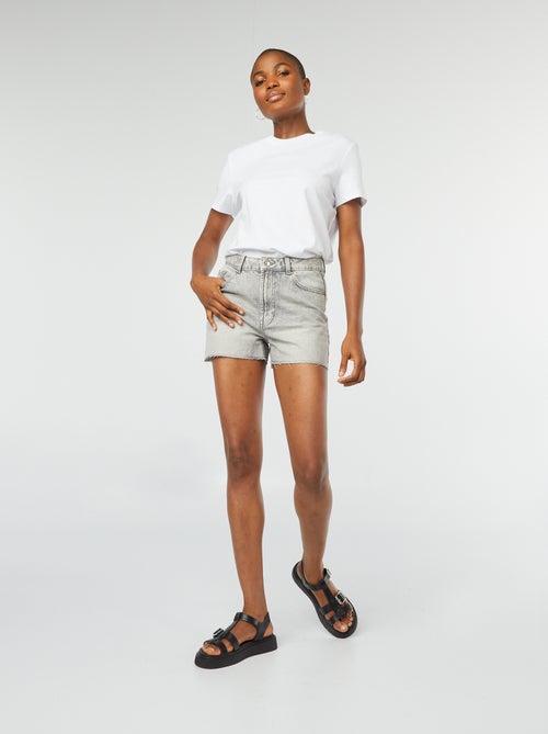 Spijkershort met ongezoomde rand - Kiabi