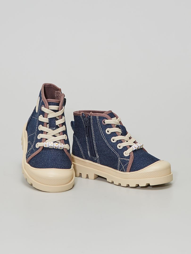 Spijkerstofachtige sneakers - BLAUW - Kiabi - 18.00€