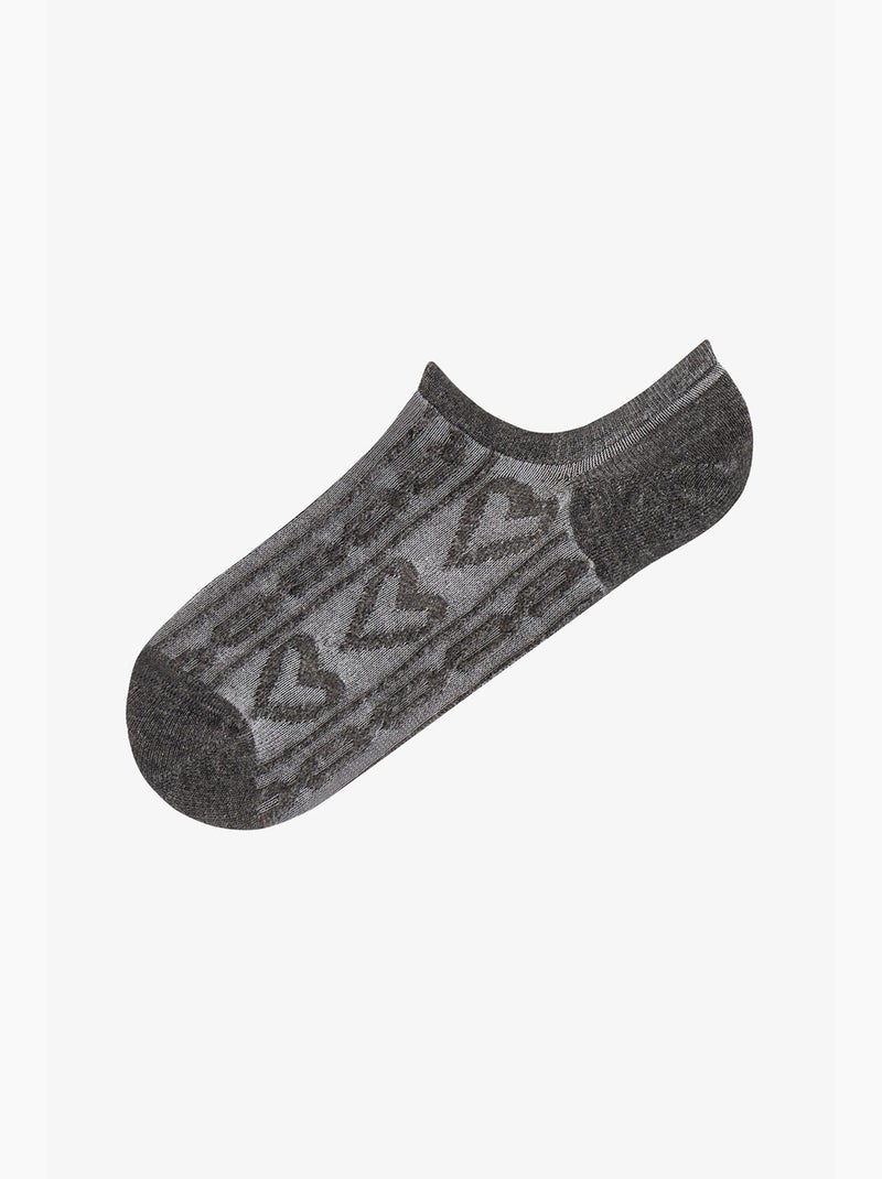 Spiraal jacquard katoenen sneaker sokken per paar penti Rozegrijs Wit - Kiabi