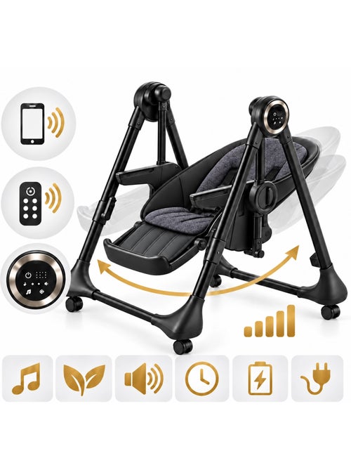 SPLITY Multifunctioneel 3-in-1, kinderstoel, transat, elektrische schommelstoel - Kiabi SPLITY Multifunctioneel 3-in-1, kinderstoel, transat, elektrische schommelstoel - Kiabi