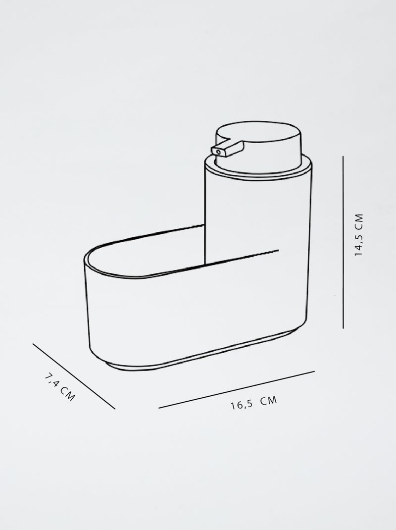 Sponshouder en zeepdispenser zwart - Kiabi