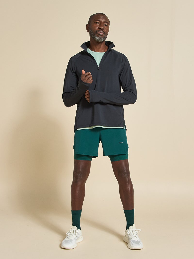 Sport T-shirt met reflecterend detail - (ekstract) Groen - Kiabi